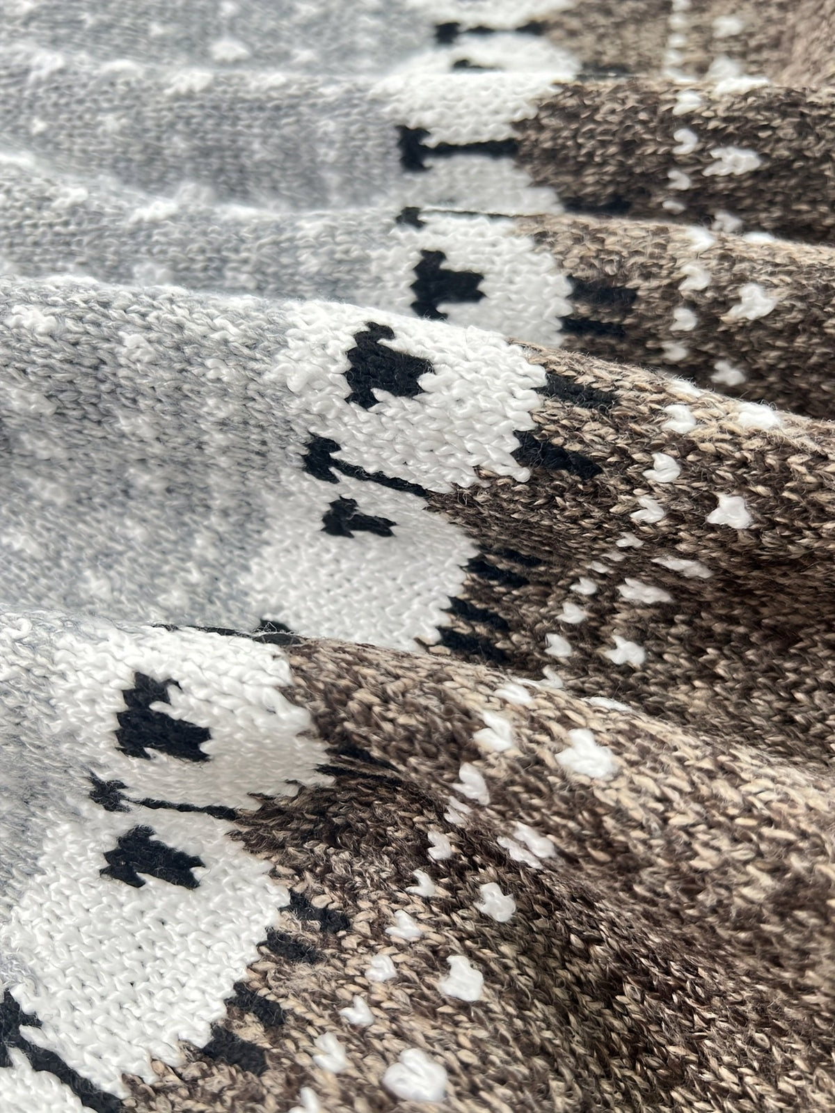 Suéter de punto con diseño de ovejas para mujer-Sweaters for Women-Casaluzia