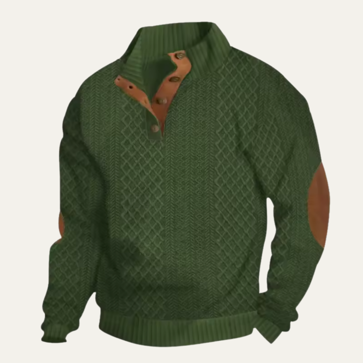 Suéter de punto trenzado con botones para hombre-Sweaters for men-Casaluzia