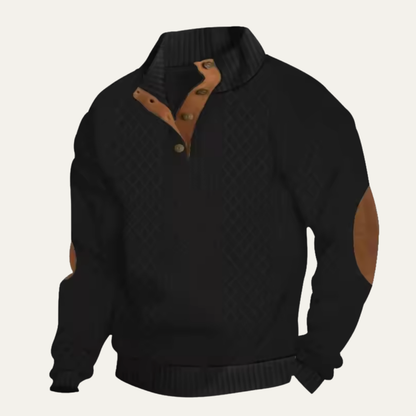 Suéter de punto trenzado con botones para hombre-Sweaters for men-Casaluzia