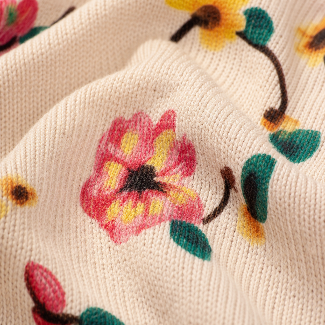 Top de punto floral para mujer-Tops for women-Casaluzia