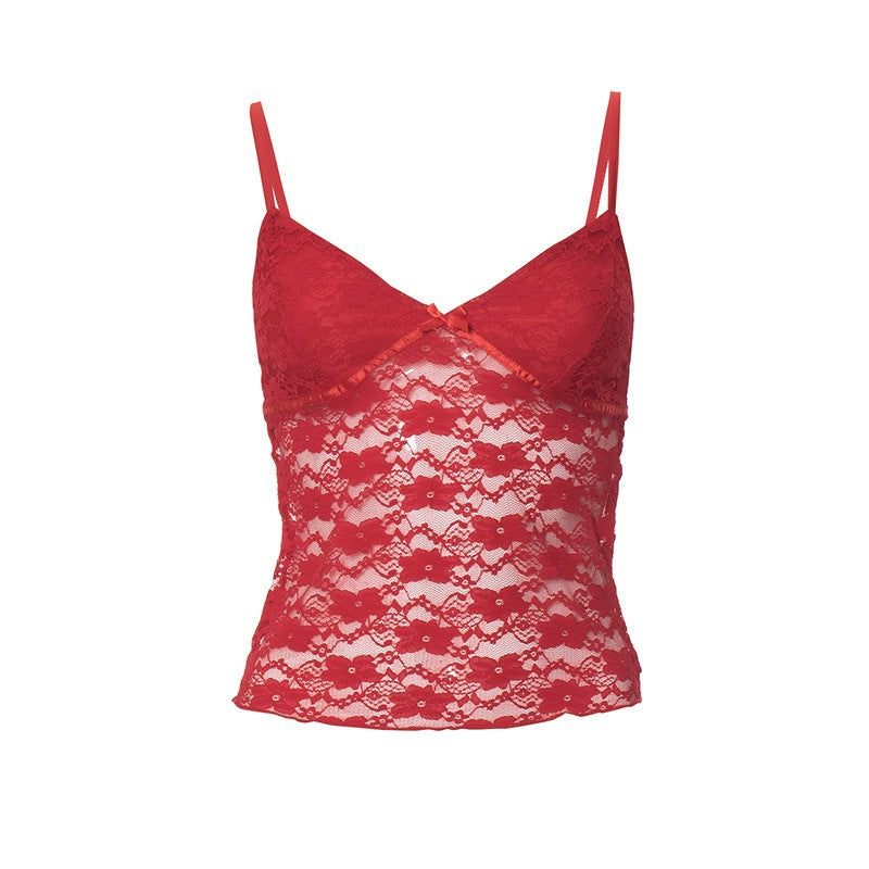 Top lencero de encaje para mujer-Tops for women-Casaluzia