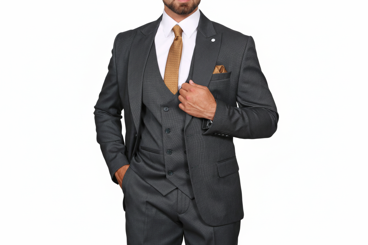 Traje de Hombre con chaqueta, chaleco y pantalón-Suits for Men-Casaluzia