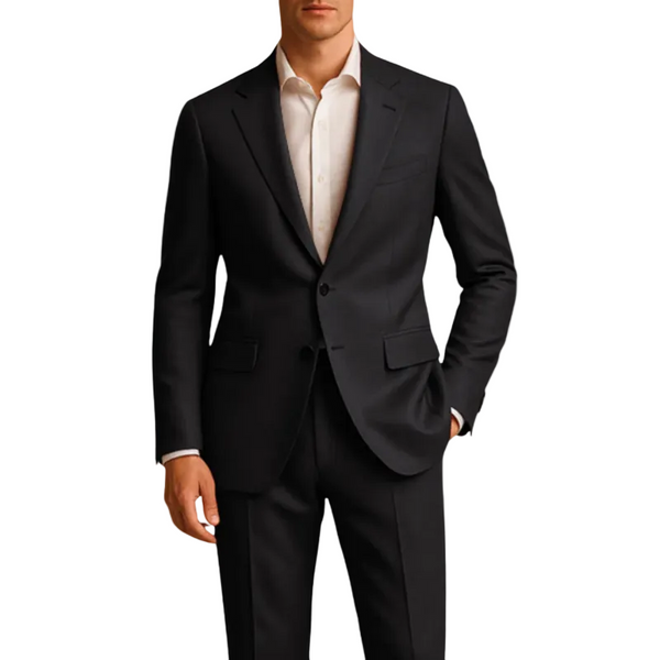 Traje de hombre de dos piezas con americana de solapa y pantalón recto-Suits for Men-Casaluzia