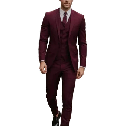Traje de hombre de tres piezas con chaqueta, chaleco y pantalón-Suits for Men-Casaluzia