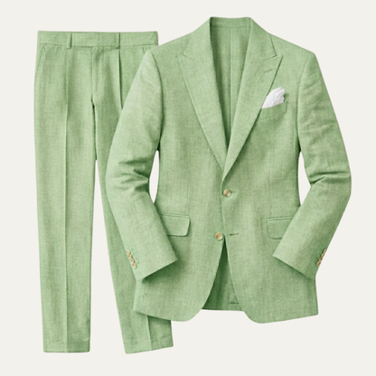 Traje de Lino de Dos Piezas para Hombre-Sets for Men-Casaluzia