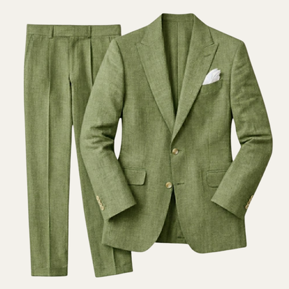Traje de Lino de Dos Piezas para Hombre-Sets for Men-Casaluzia