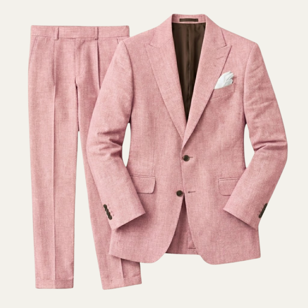 Traje de Lino de Dos Piezas para Hombre-Sets for Men-Casaluzia