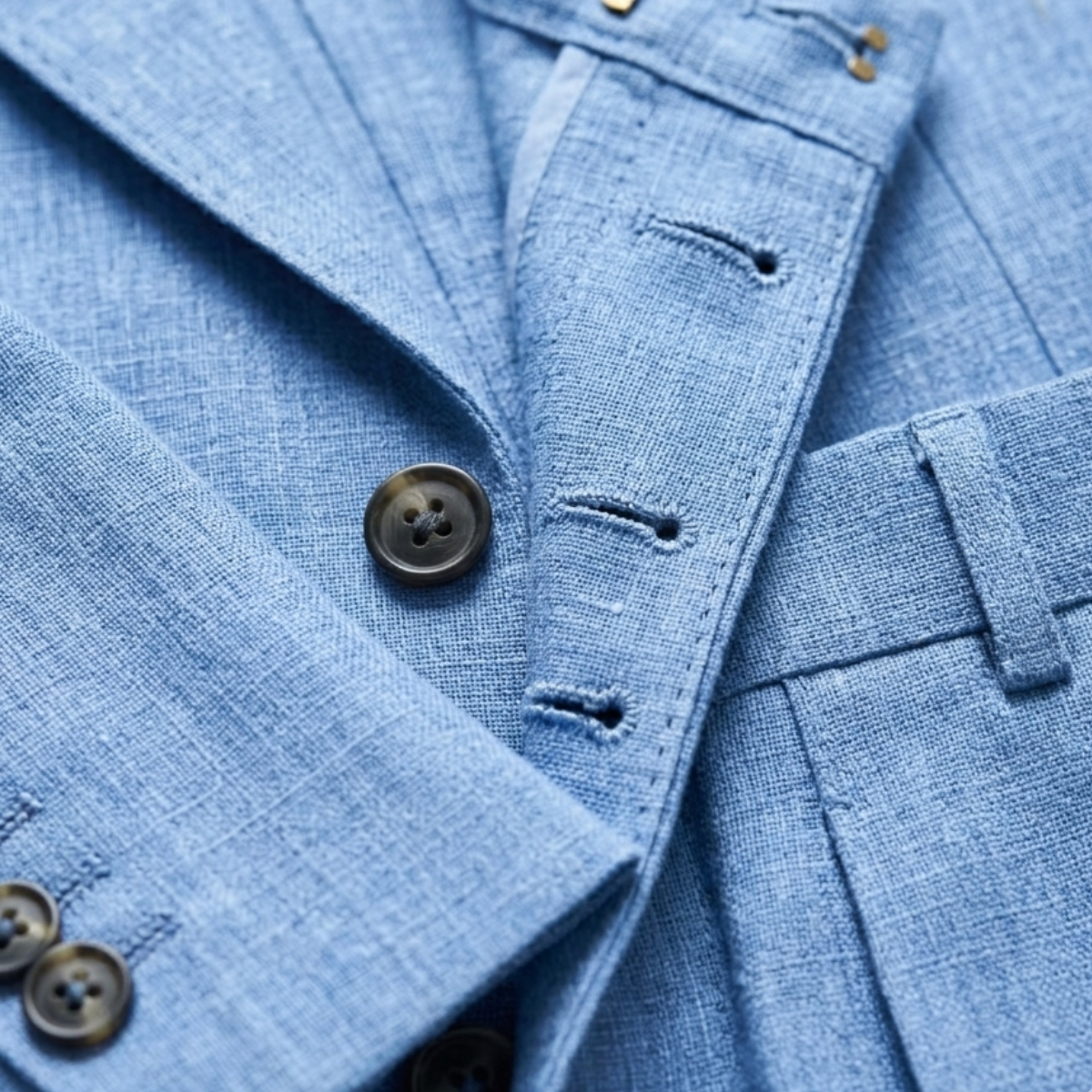 Traje de Lino de Dos Piezas para Hombre-Sets for Men-Casaluzia