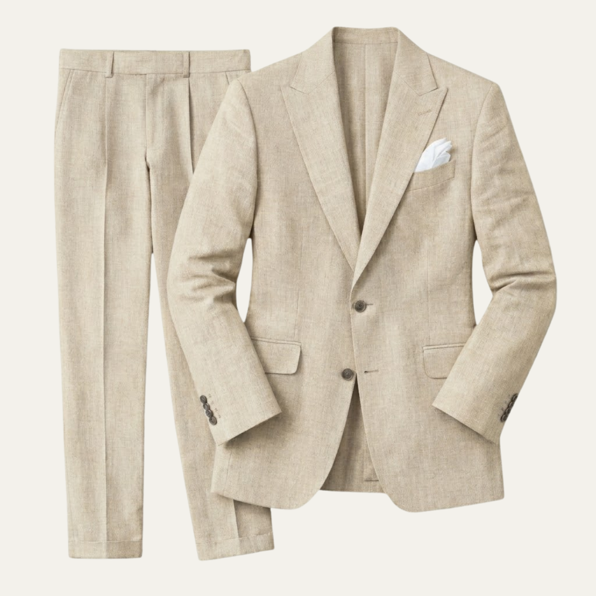 Traje de Lino de Dos Piezas para Hombre-Sets for Men-Casaluzia