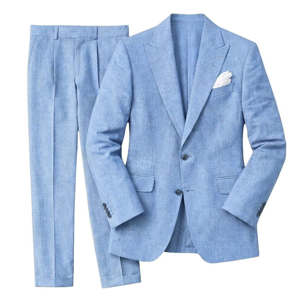 Traje de Lino de Dos Piezas para Hombre-Sets for Men-Casaluzia