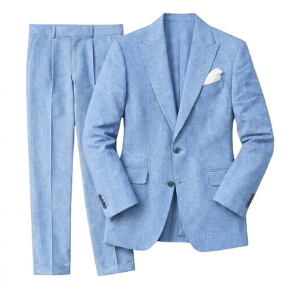 Traje de Lino de Dos Piezas para Hombre-Sets for Men-Casaluzia