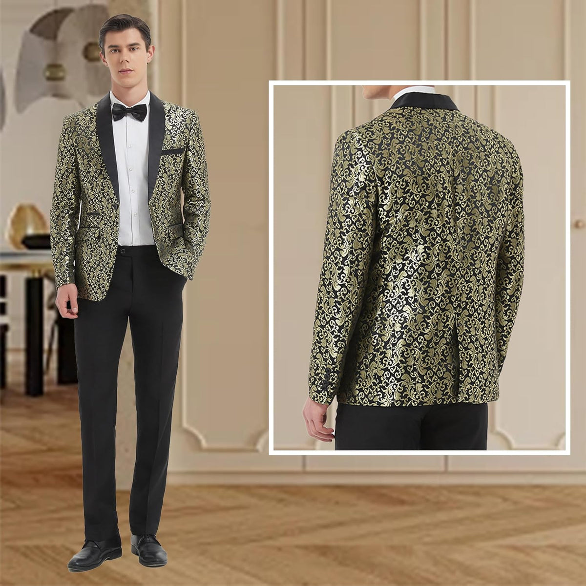Traje estampado para hombre con americana y pantalón-Sets for Men-Casaluzia