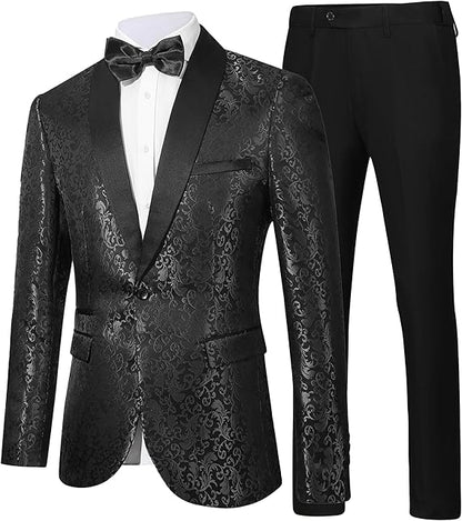 Traje estampado para hombre con americana y pantalón-Sets for Men-Casaluzia