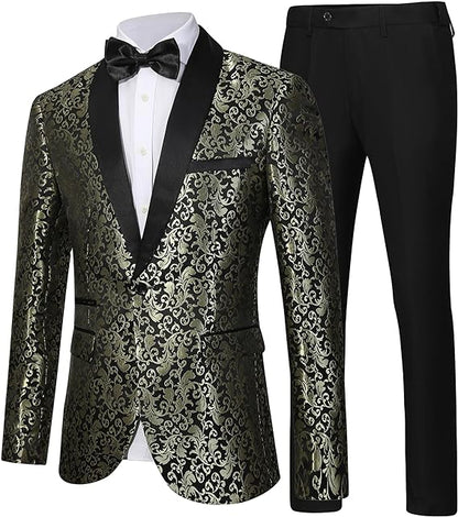 Traje estampado para hombre con americana y pantalón-Sets for Men-Casaluzia
