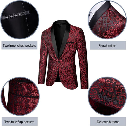 Traje estampado para hombre con americana y pantalón-Sets for Men-Casaluzia