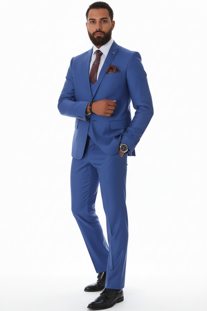 Traje para hombre con chaqueta, chaleco y pantalón-Suits for Men-Casaluzia