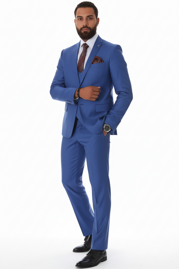 Traje para hombre con chaqueta, chaleco y pantalón-Suits for Men-Casaluzia