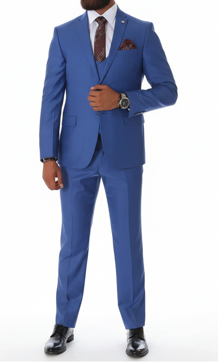 Traje para hombre con chaqueta, chaleco y pantalón-Suits for Men-Casaluzia