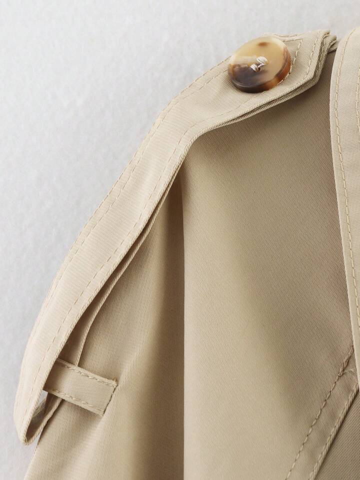 Trenchcoat corto para mujer con cinturón y botones-Jacket for women-Casaluzia