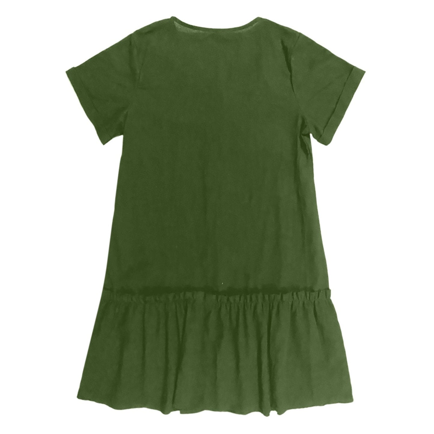 Vestido camisero corto con botones para mujer-Mini Dress-Casaluzia