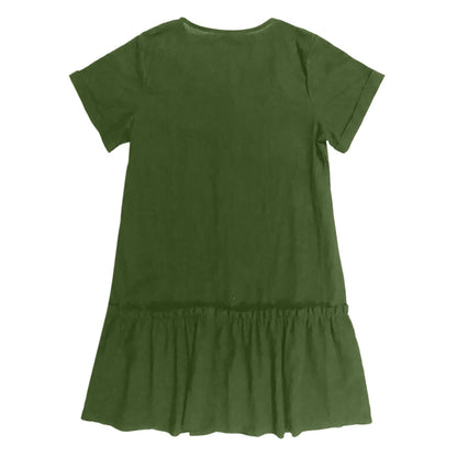 Vestido camisero corto con botones para mujer-Mini Dress-Casaluzia