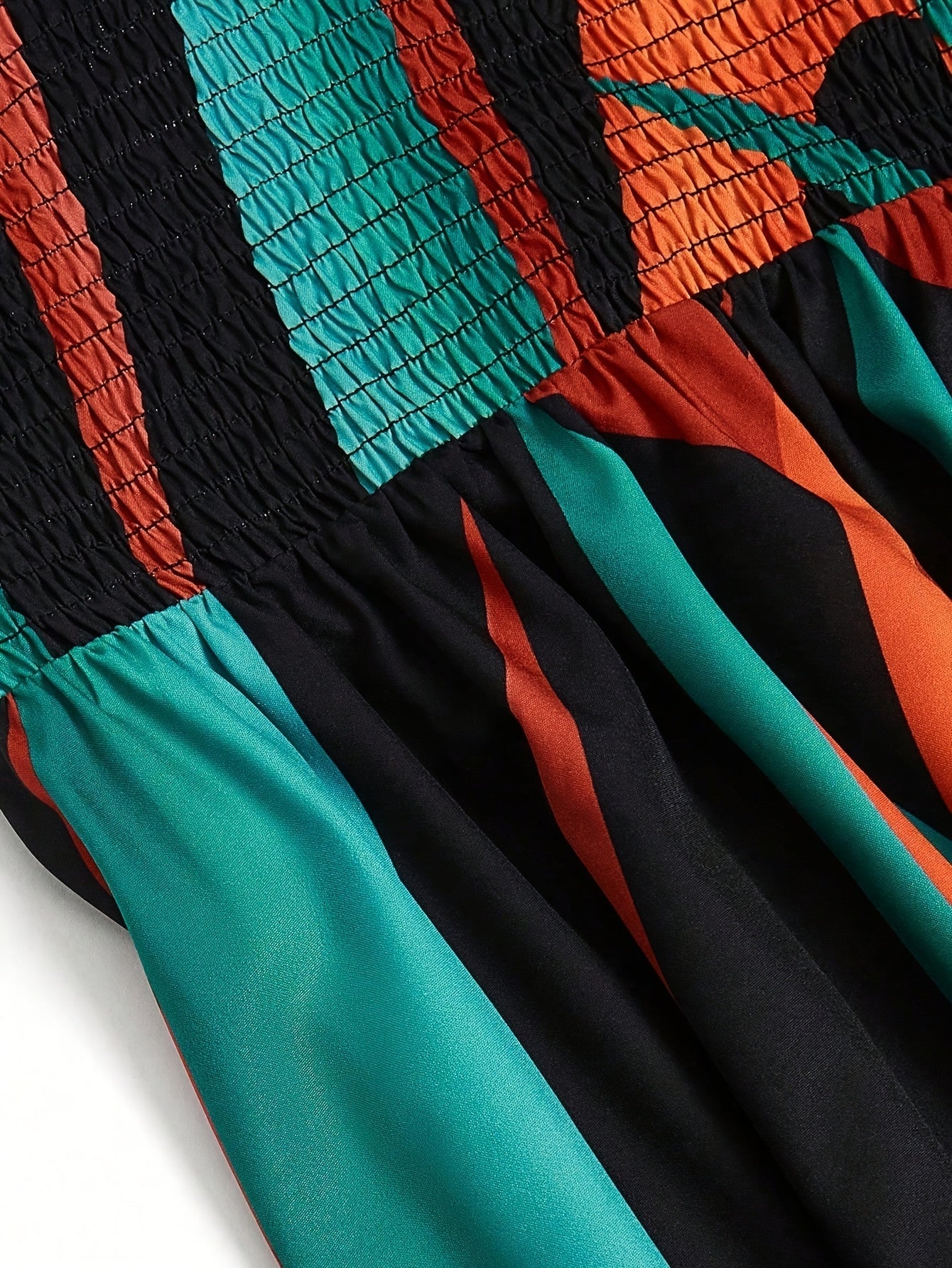 Vestido largo con cuello halter y estampado abstracto para mujer-Maxi Dress-Casaluzia