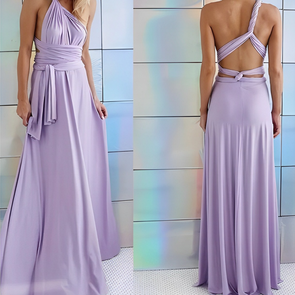 Vestido largo de mujer con escote cruzado-Maxi Dress-Casaluzia