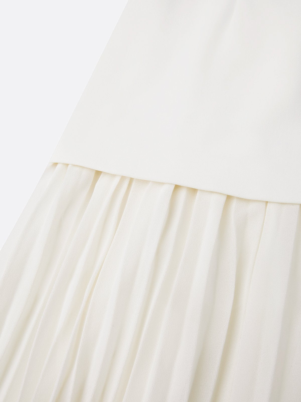 Vestido largo sin mangas para mujer con falda plisada-Maxi Dress-Casaluzia