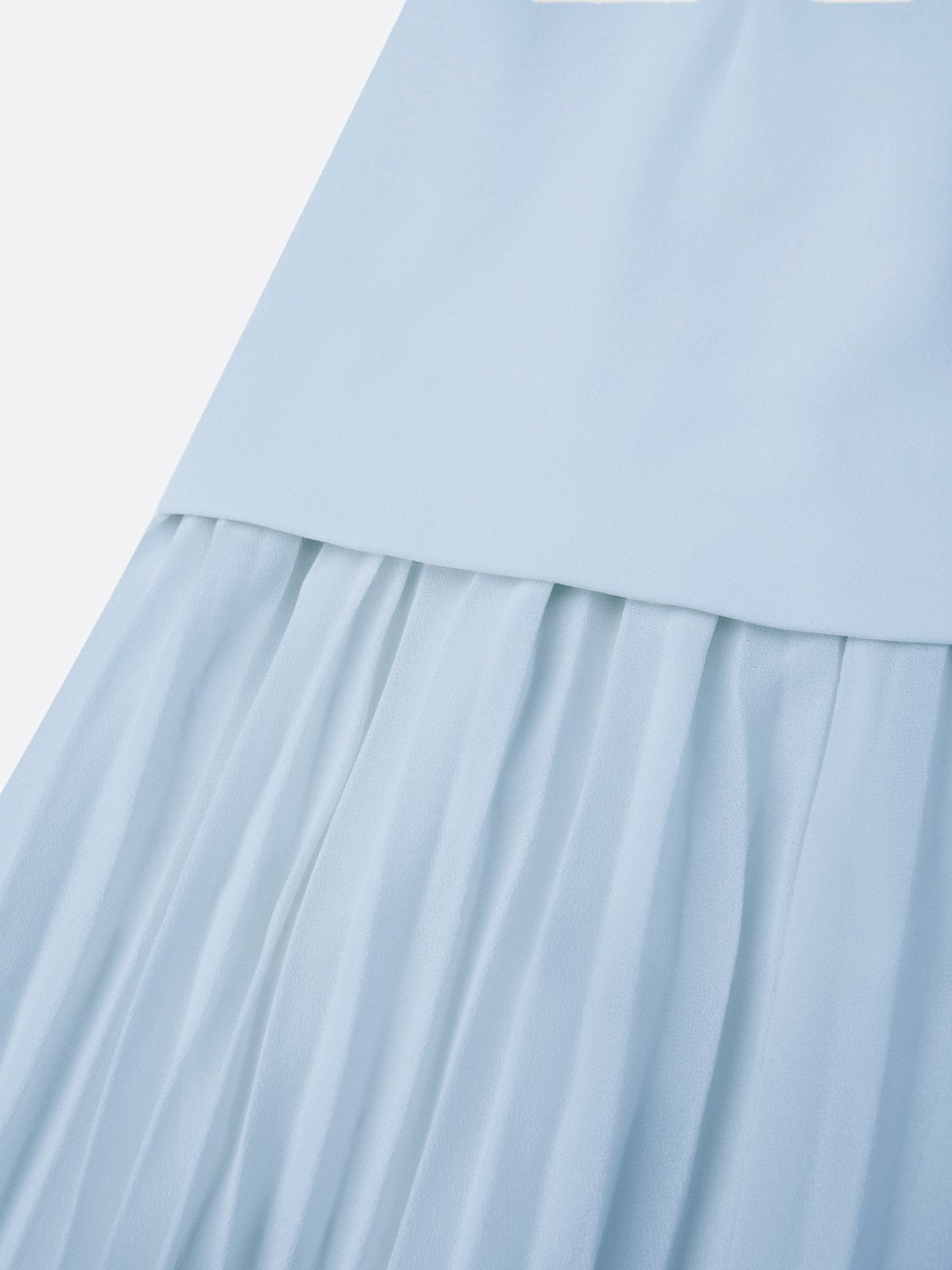 Vestido largo sin mangas para mujer con falda plisada-Maxi Dress-Casaluzia