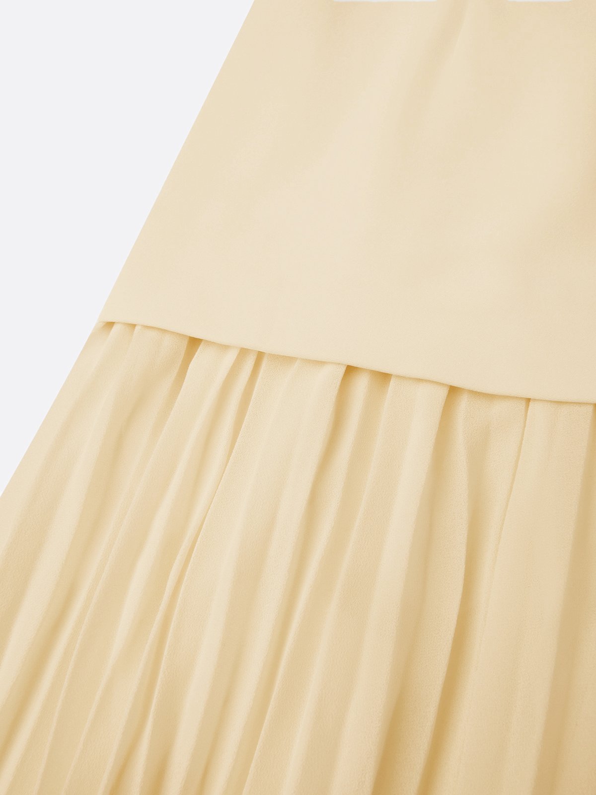Vestido largo sin mangas para mujer con falda plisada-Maxi Dress-Casaluzia
