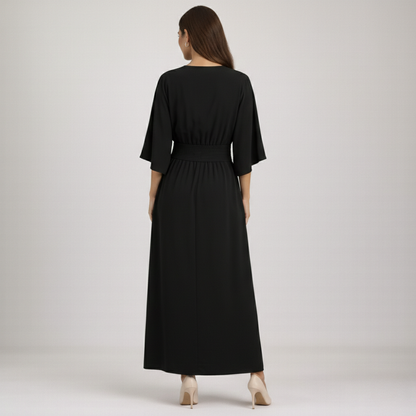 Vestido Maxi de Mujer con Cintura Plisada-Maxi Dress-Casaluzia
