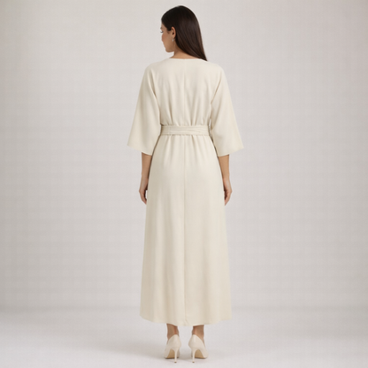 Vestido Maxi de Mujer con Cintura Plisada-Maxi Dress-Casaluzia