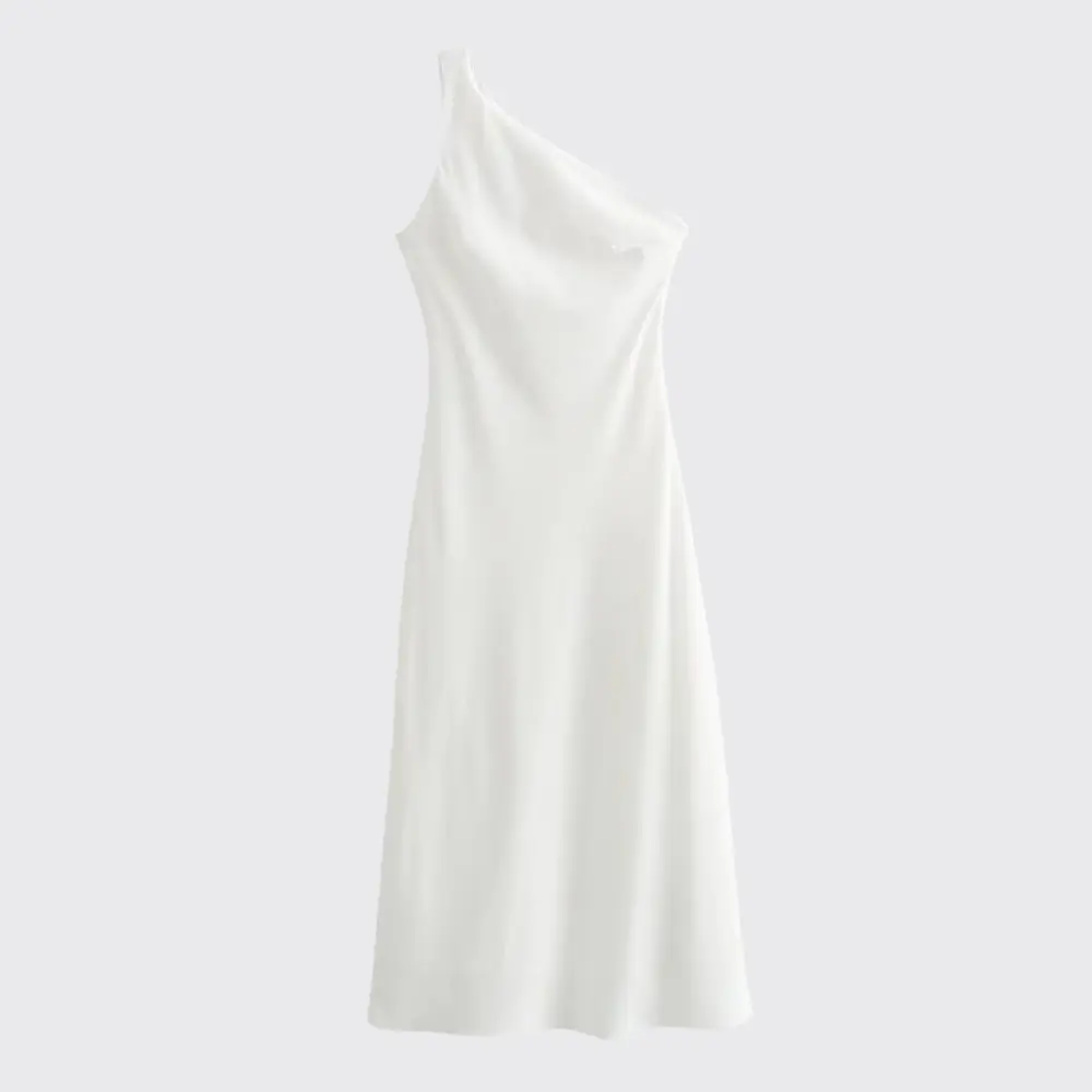 Vestido Maxi de Mujer con Un Hombro-Maxi Dress-Casaluzia