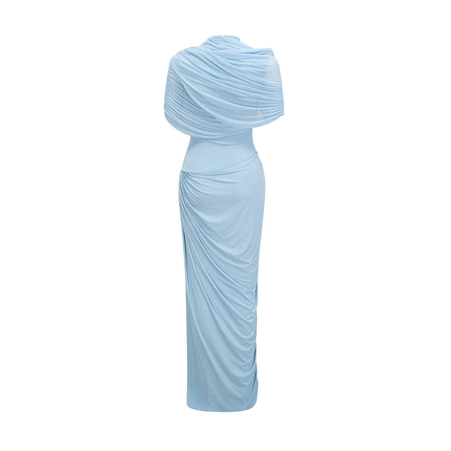Vestido Maxi Plisado Asimétrico para Mujer-Maxi Dress-Casaluzia