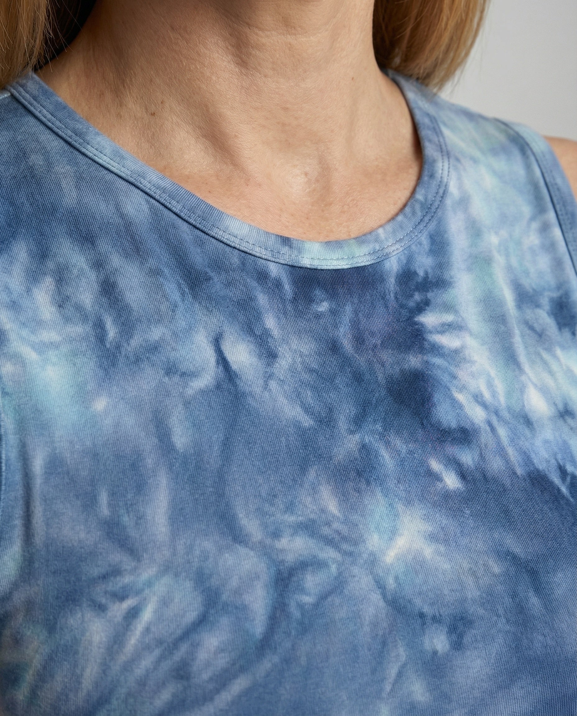 Vestido Maxi sin mangas con estampado tie-dye para mujer-Maxi Dress-Casaluzia