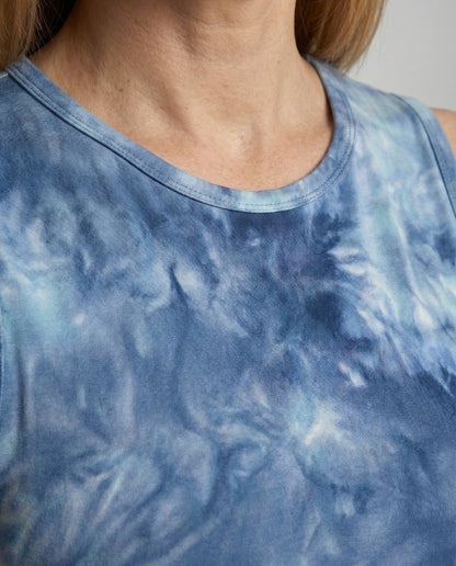 Vestido Maxi sin mangas con estampado tie-dye para mujer-Maxi Dress-Casaluzia