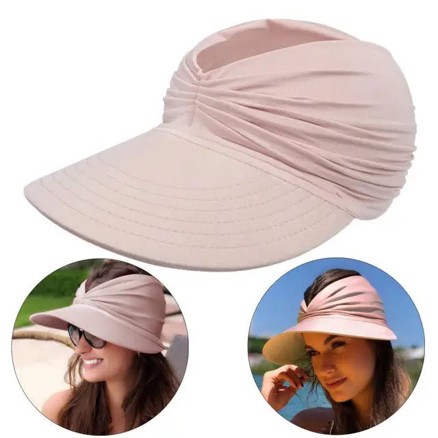 Visera de ala ancha para mujer con detalle trenzado-Accessories for Women-Casaluzia