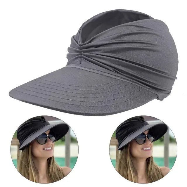 Visera de ala ancha para mujer con detalle trenzado-Accessories for Women-Casaluzia