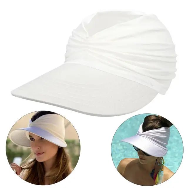 Visera de ala ancha para mujer con detalle trenzado-Accessories for Women-Casaluzia