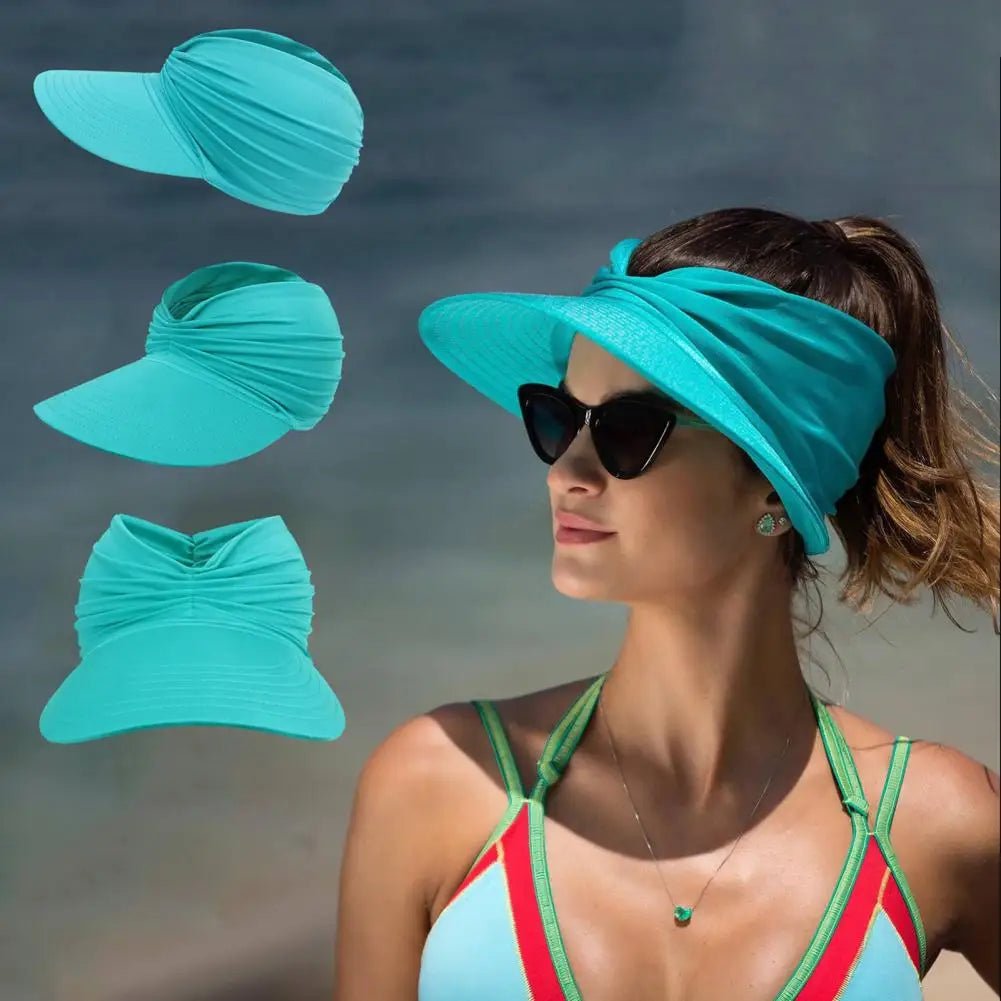 Visera de ala ancha para mujer con detalle trenzado-Accessories for Women-Casaluzia