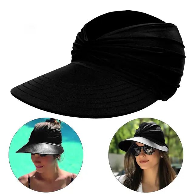 Visera de ala ancha para mujer con detalle trenzado-Accessories for Women-Casaluzia
