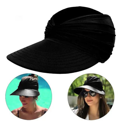 Visera de ala ancha para mujer con detalle trenzado-Accessories for Women-Casaluzia