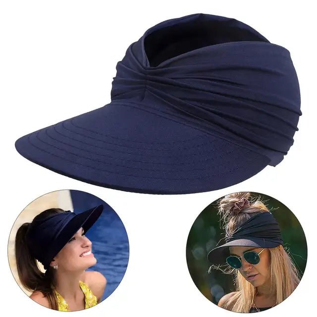 Visera de ala ancha para mujer con detalle trenzado-Accessories for Women-Casaluzia