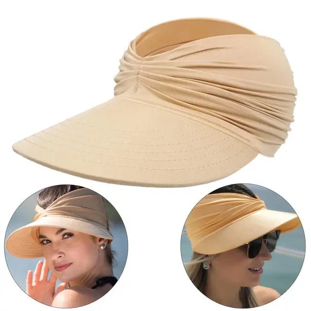 Visera de ala ancha para mujer con detalle trenzado-Accessories for Women-Casaluzia