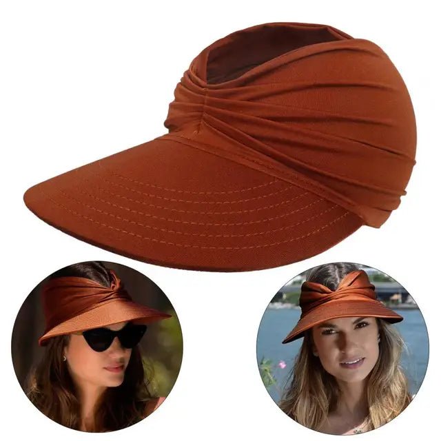 Visera de ala ancha para mujer con detalle trenzado-Accessories for Women-Casaluzia