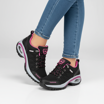 Zapatillas de senderismo para mujer con cordones y suela con relieve-Footwear for women-Casaluzia