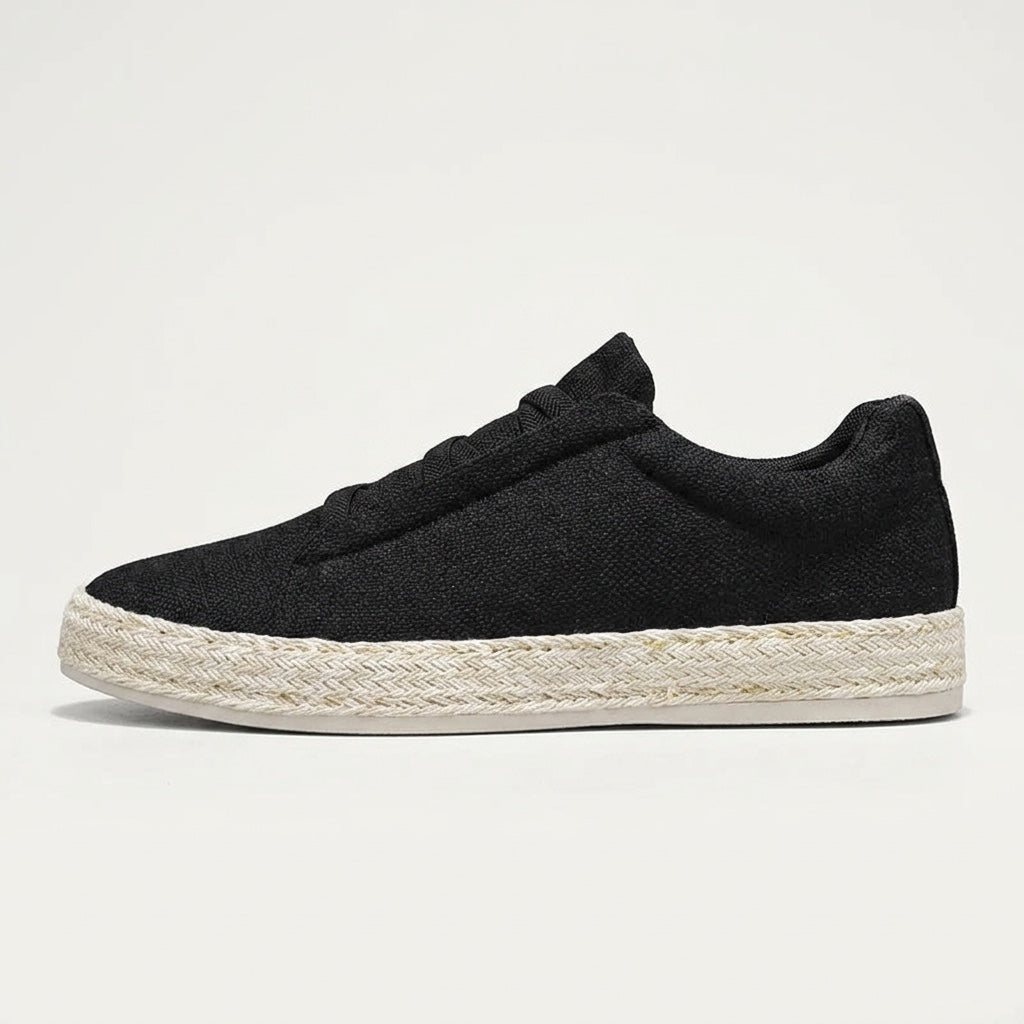 Zapatillas tipo slip-on de punto para hombre con ribete de yute-Footwear for men-Casaluzia