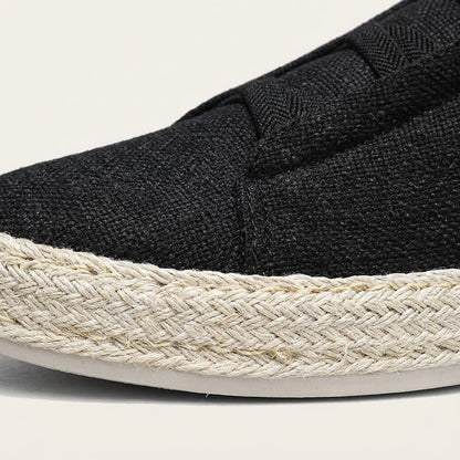 Zapatillas tipo slip-on de punto para hombre con ribete de yute-Footwear for men-Casaluzia