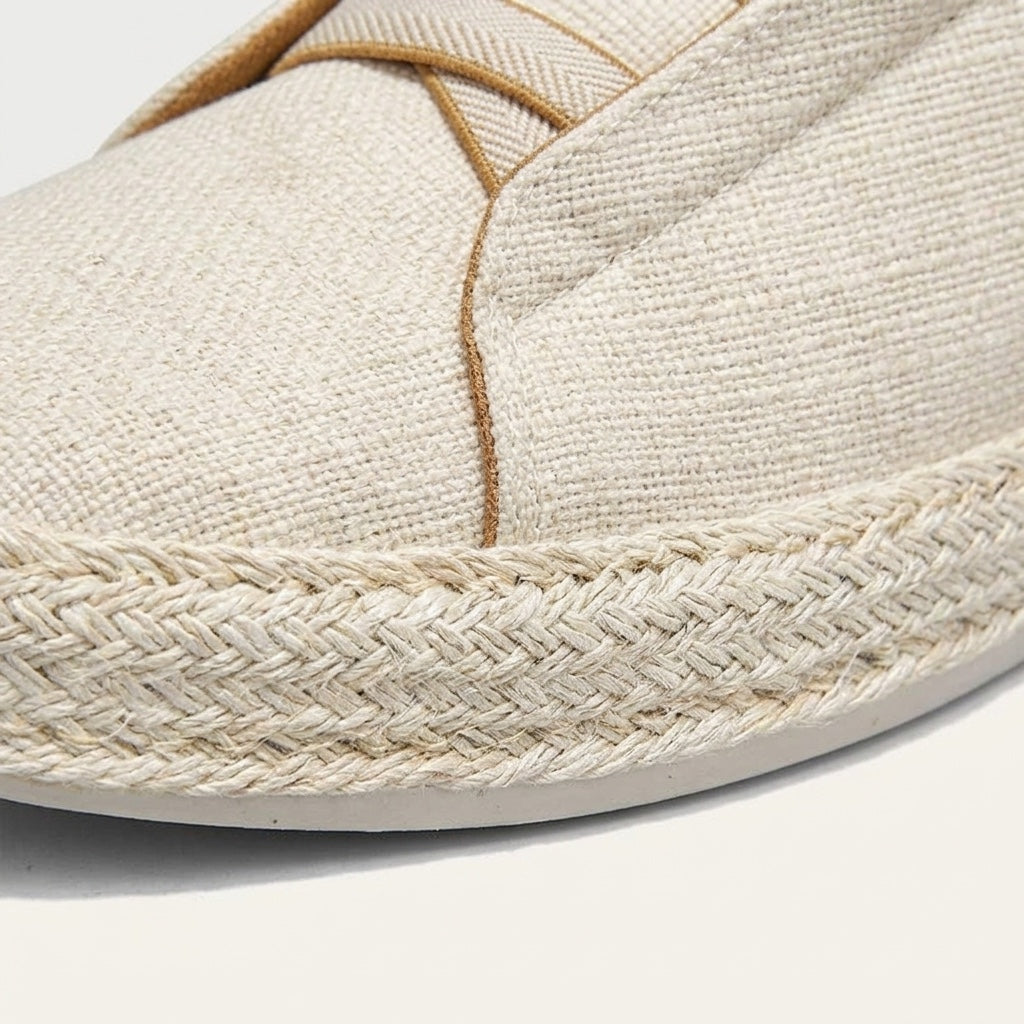 Zapatillas tipo slip-on de punto para hombre con ribete de yute-Footwear for men-Casaluzia
