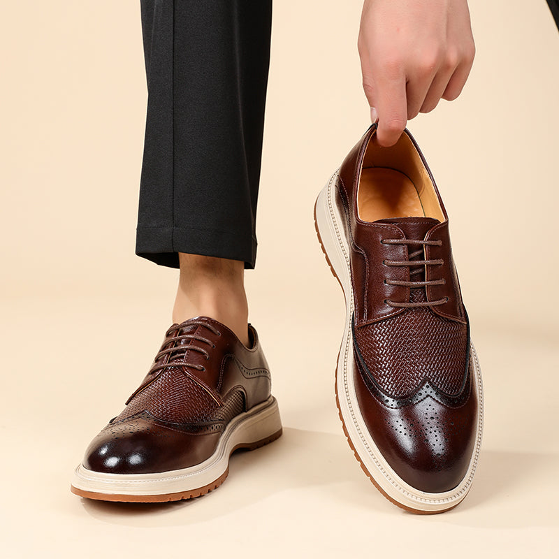 Zapatos Brogue con Cordones y Diseño Wingtip para Hombre-Footwear for men-Casaluzia